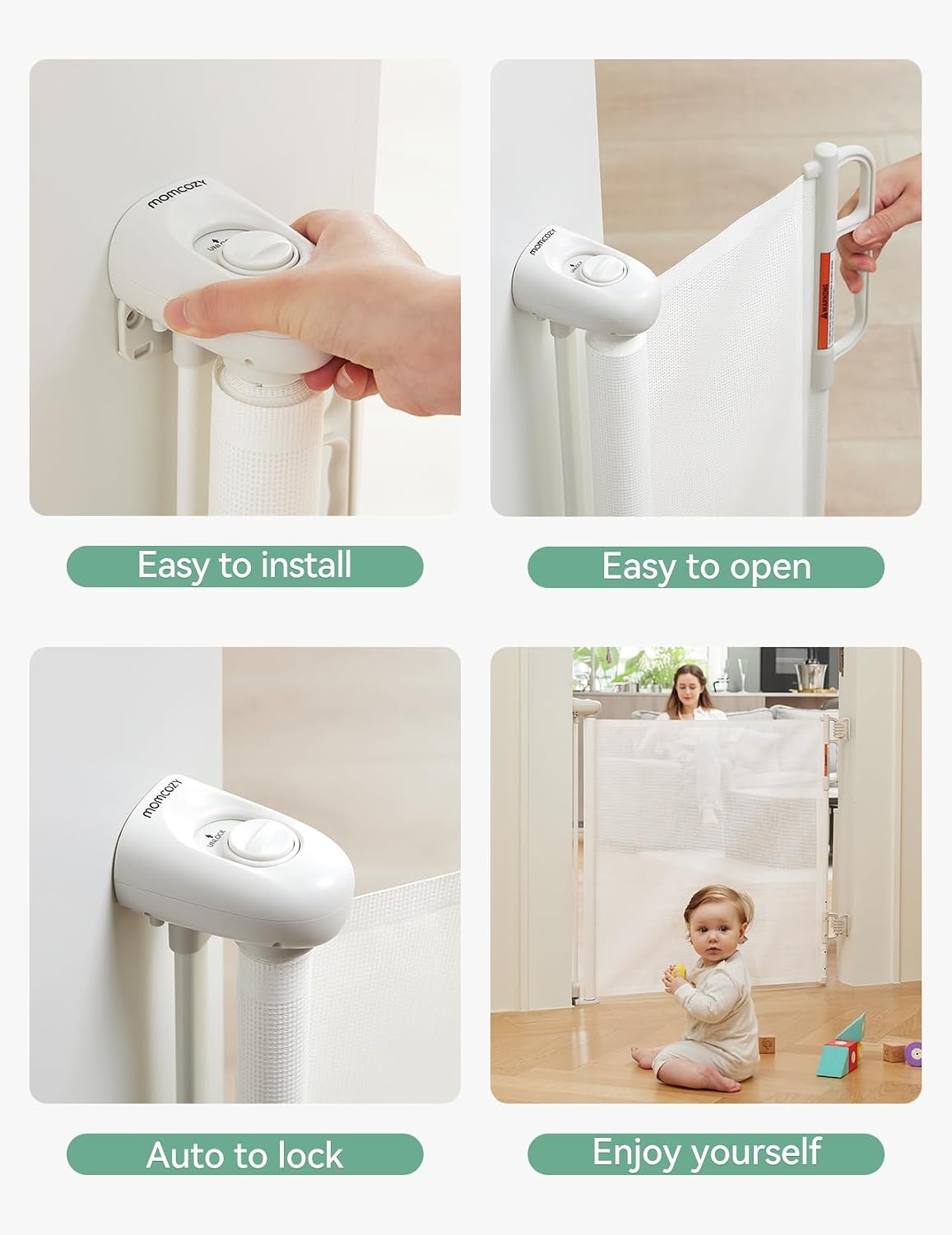 Barrière de sécurité rétractable jusqu'à 140 cm - Jusqu'à -45%