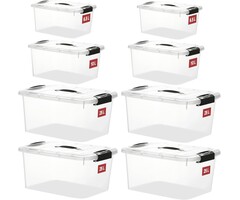 Lot de 8 boîtes de rangement empilables - Jusqu'à 51% de réduction