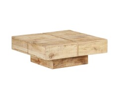 Vidaxl Table basse en manguier massif 80x80cm - Jusqu'à -52% de remise