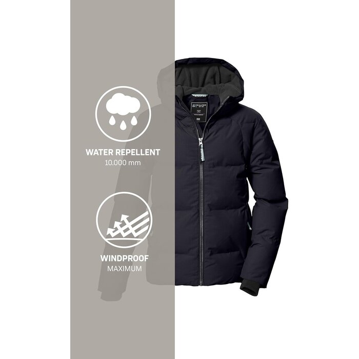 Killtec Veste d'hiver matelassée fille - Noire et bleue - Jusqu'à 67% de réduction
