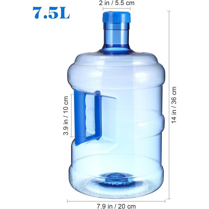 Jerrican d'eau 7,5L ergonomique - Bleu - Jusqu'à -40% de remise