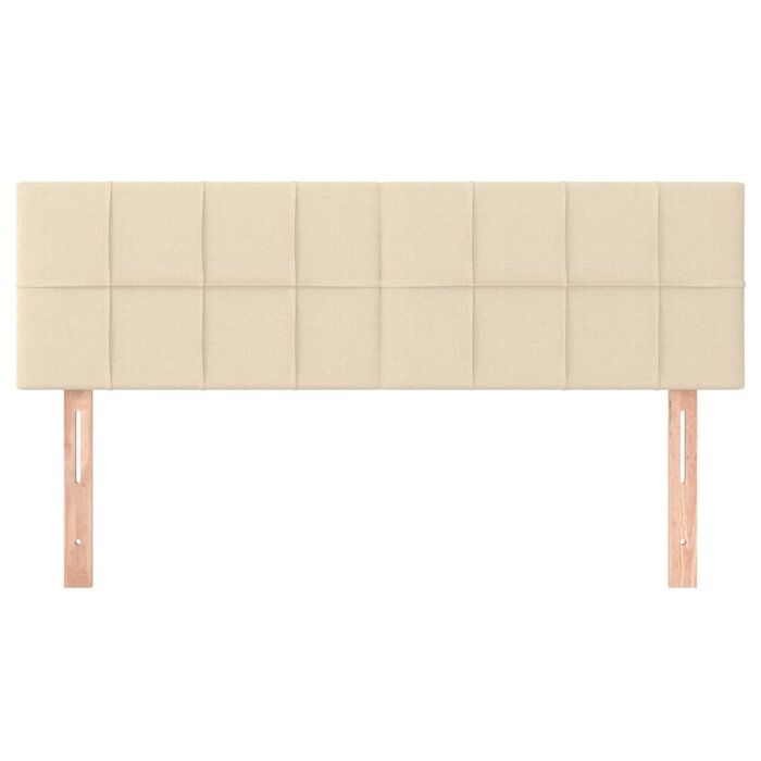 Vidaxl Lot de 2 têtes de lit tissu crème - Jusqu'à 63% de remise