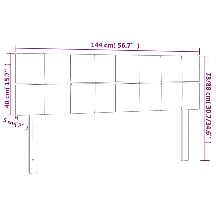 Vidaxl Lot de 2 têtes de lit tissu crème - Jusqu'à 63% de remise