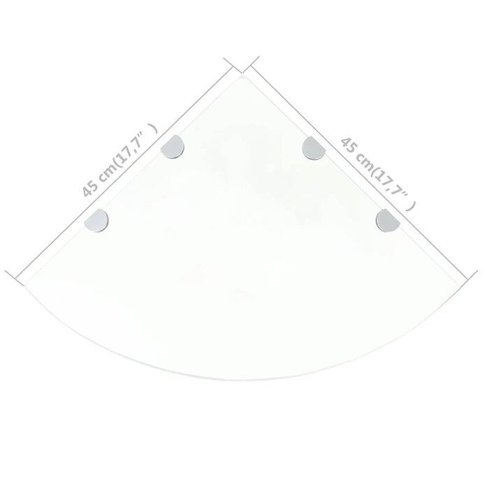Vidaxl Étagère d'angle en verre trempé 45x45 cm - Jusqu'à 52% de remise