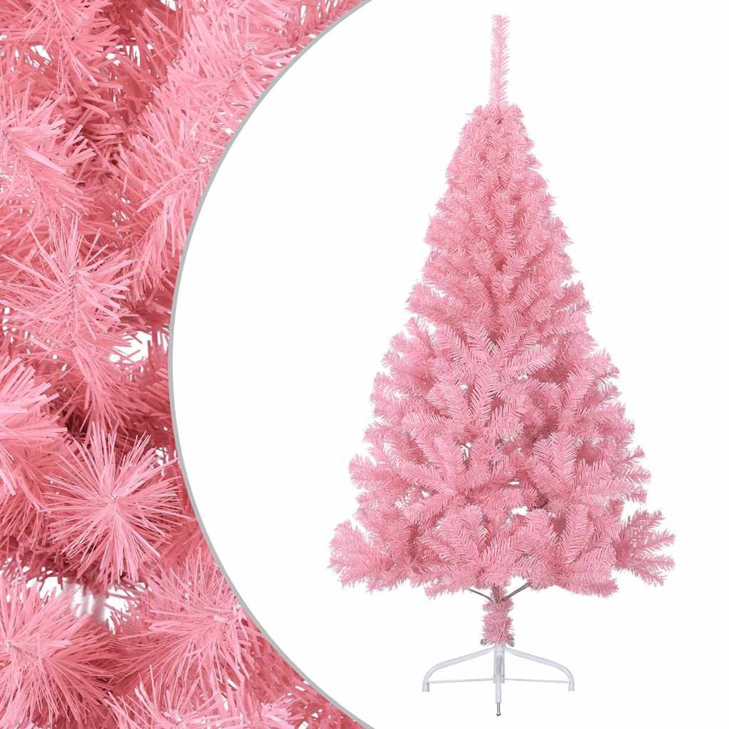 Sapin de Noël artificiel demi-arbre 120cm Rose - Jusqu'à 31% de réduction