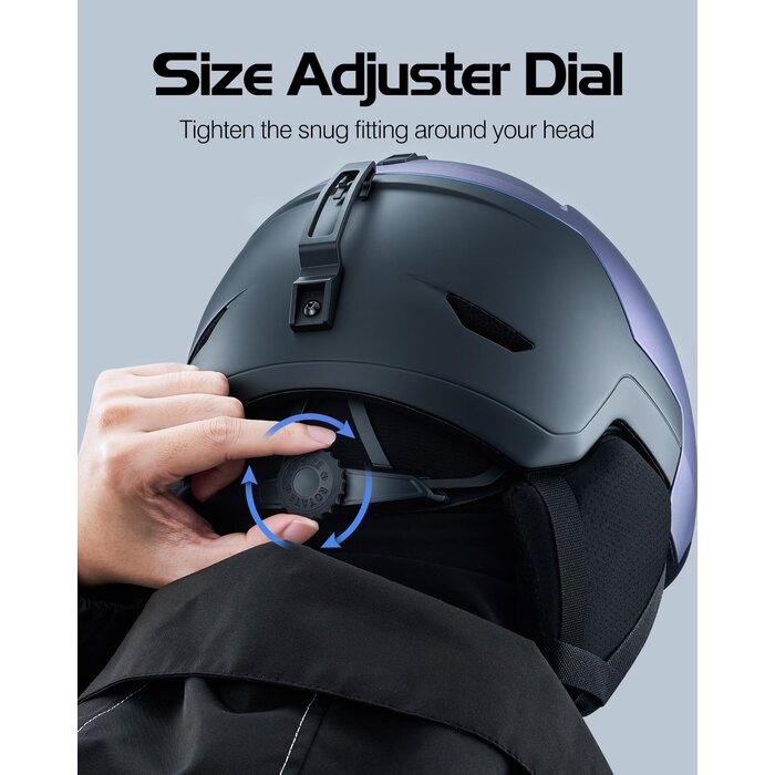 Odoland Casque de Ski et Snowboard Bleu Marine L (59-62 cm) - Jusqu'à -66%