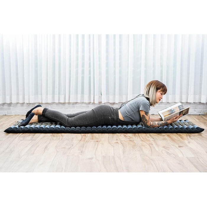 Matelas de sol futon pliable 190x50 cm - Bleu - Jusqu'à -42%