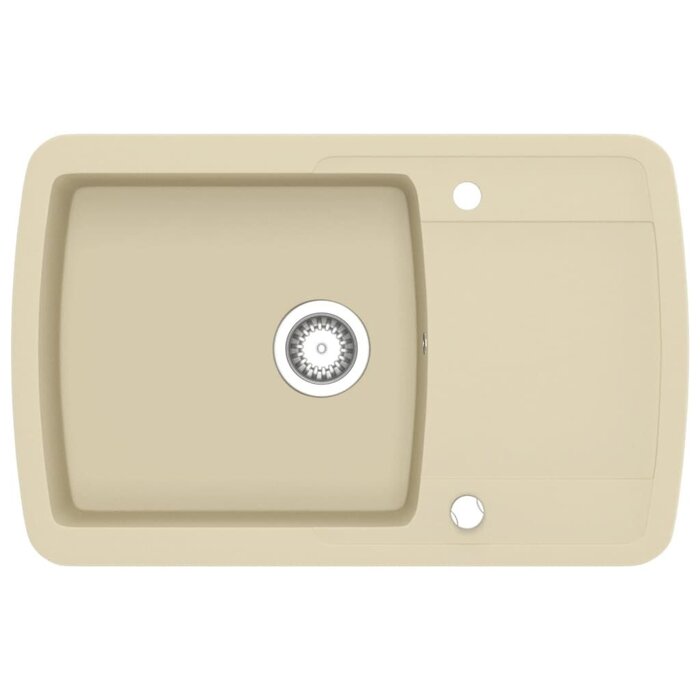 Évier de cuisine en granit beige 780x500mm - Jusqu'à 47% de remise