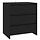 Commode 3 tiroirs noire 70x41cm - Jusqu'à -46% sur notre sélection outlet