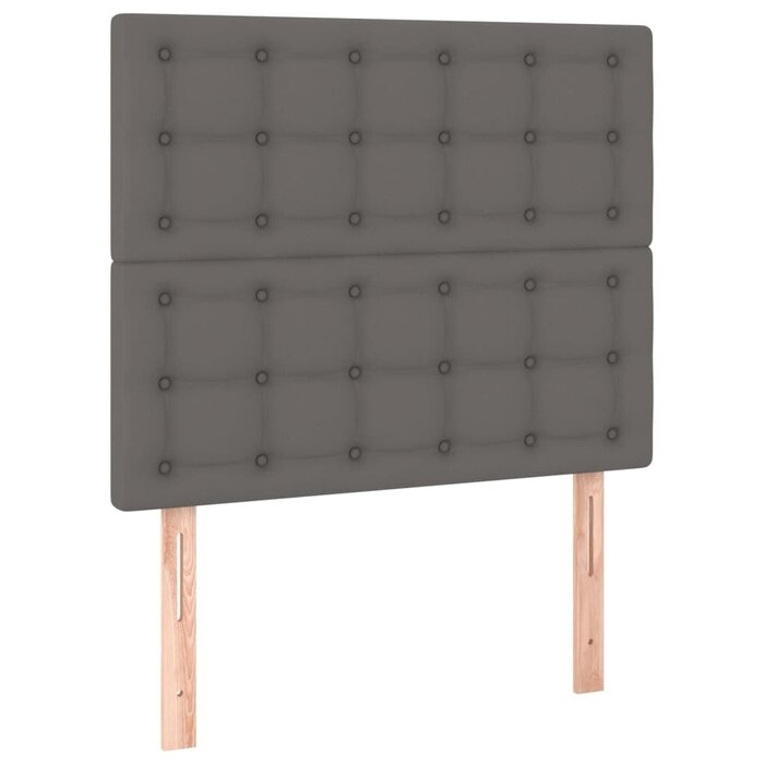 Vidaxl Lot de 2 têtes de lit similicuir gris - Jusqu'à 80% de remise