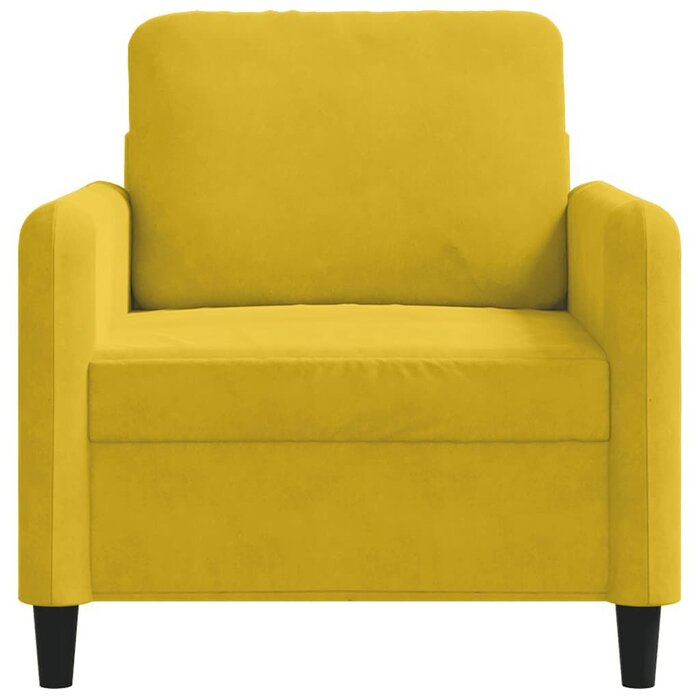 Fauteuil moderne en velours jaune 60 cm - Jusqu'à -42%