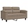 Canapé 2 places 120 cm en microfibre taupe - Jusqu'à -47%
