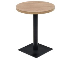 Table de bistrot ronde effet chêne - Jusqu'à -46%
