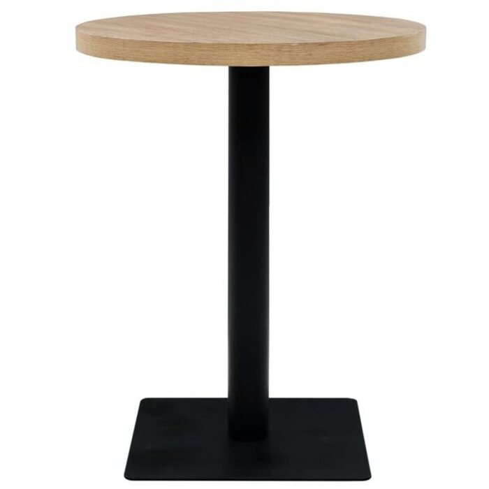 Table de bistrot ronde effet chêne - Jusqu'à -46%