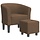 Fauteuil cabriolet avec repose-pieds - Marron - Jusqu'à -43%