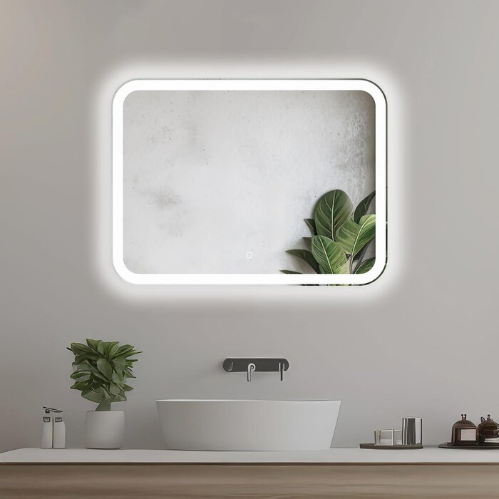 Miroir LED 60x80 cm horizontal avec variateur - Jusqu'à 42% de remise