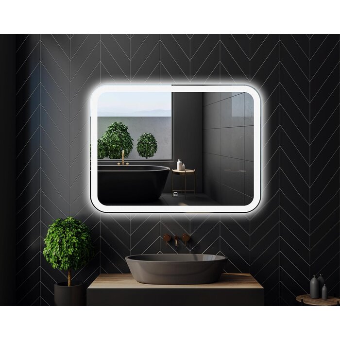 Miroir LED 60x80 cm horizontal avec variateur - Jusqu'à 42% de remise