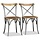 Lot de 2 chaises indus bois et acier - Jusqu'à -47% sur notre sélection outlet