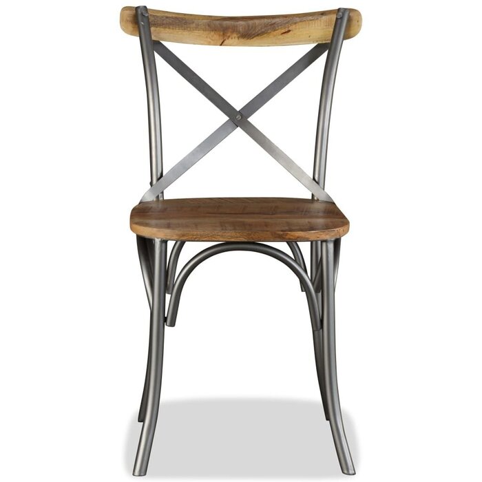 Lot de 2 chaises indus bois et acier - Jusqu'à -47% sur notre sélection outlet