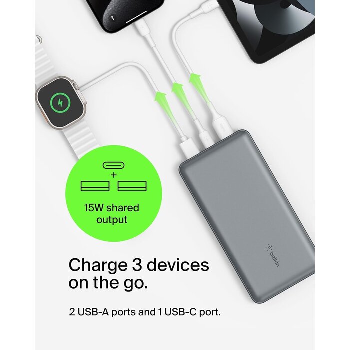 Batterie externe 20 000 mAh - Gris sidéral - Jusqu'à 44% de remise