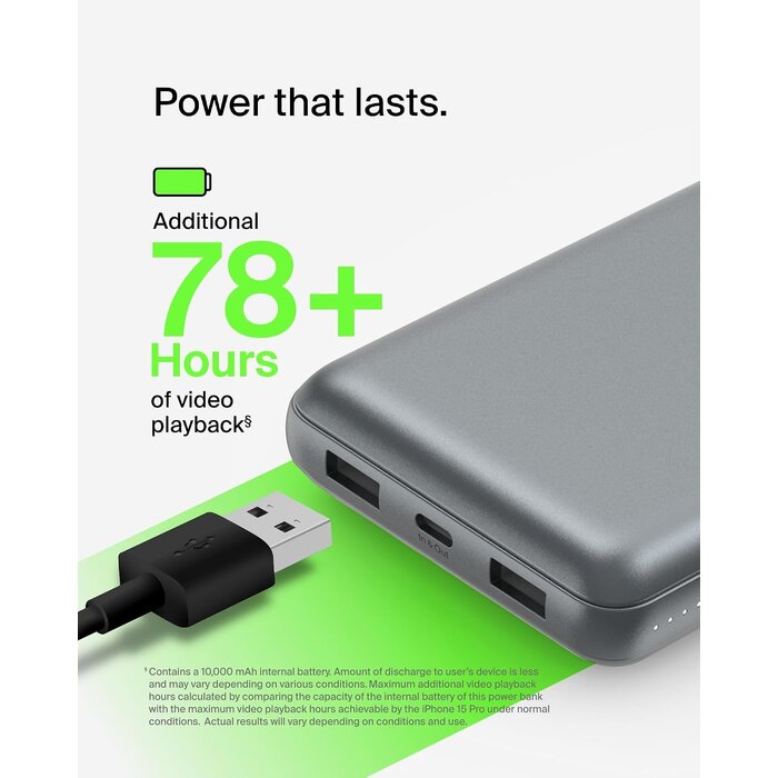 Batterie externe 20 000 mAh - Gris sidéral - Jusqu'à 44% de remise