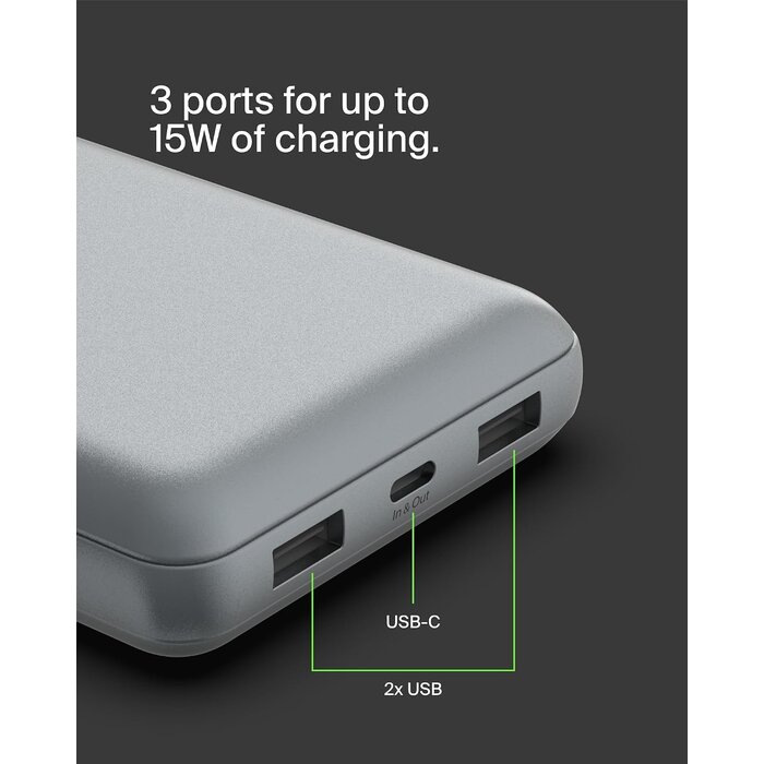 Batterie externe 20 000 mAh - Gris sidéral - Jusqu'à 44% de remise