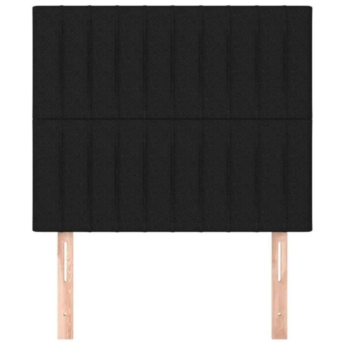 Vidaxl Lot de 2 têtes de lit tissu noir - Jusqu'à 72% de remise