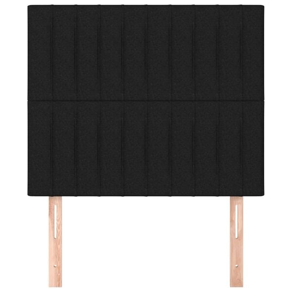 Vidaxl Lot de 2 têtes de lit tissu noir - Jusqu'à 72% de remise