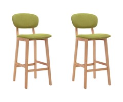 Lot de 2 chaises de bar vert tissu - Jusqu'à 47% de réduction