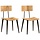 Lot de 2 chaises en manguier massif - Style vintage - Jusqu'à -47%
