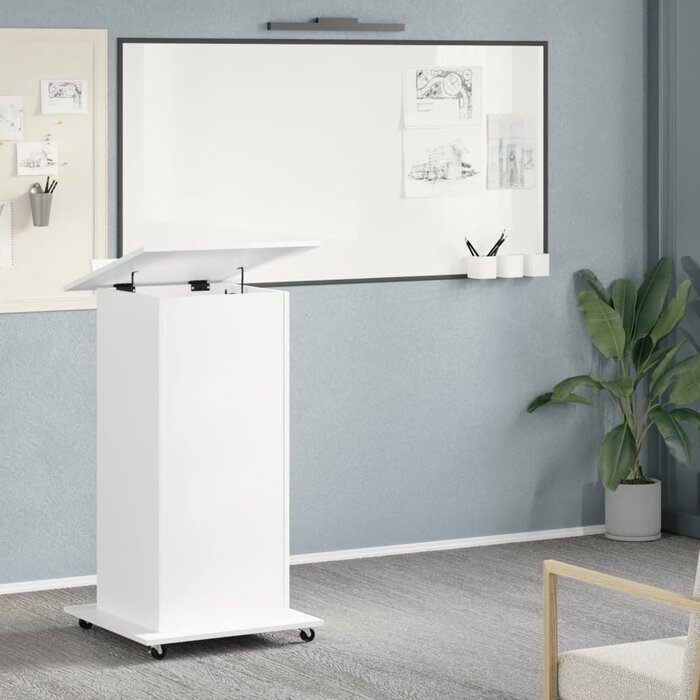 Pupitre mobile blanc avec tiroir - Jusqu'à -46% sur l'outlet