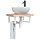Supports muraux pour lavabo 15x30 cm, acier blanc - Jusqu'à 43 % de remise