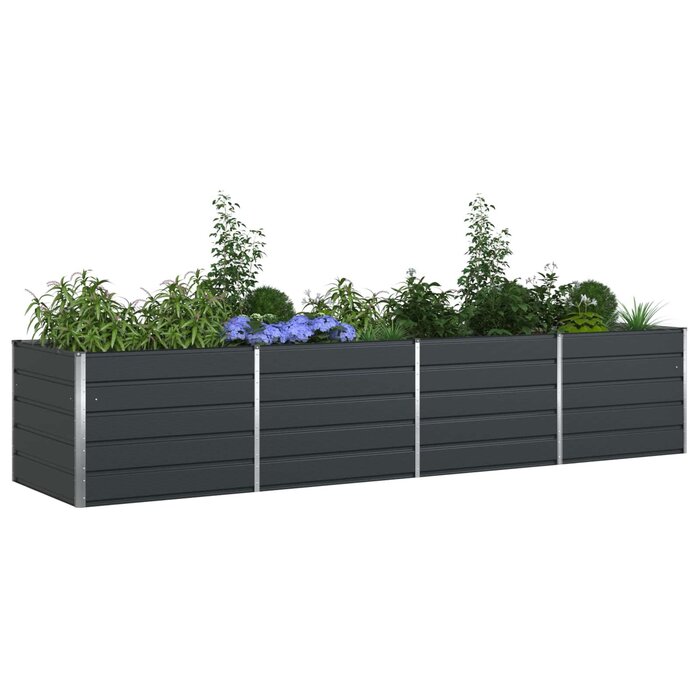 Grande Jardinière en Acier Anthracite 195 cm - Jusqu'à -47%