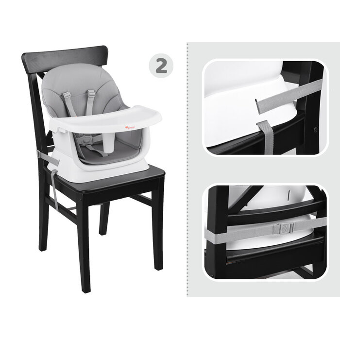 Chaise haute bébé 6-en-1 évolutive - Gris et Blanc - Jusqu'à -51%