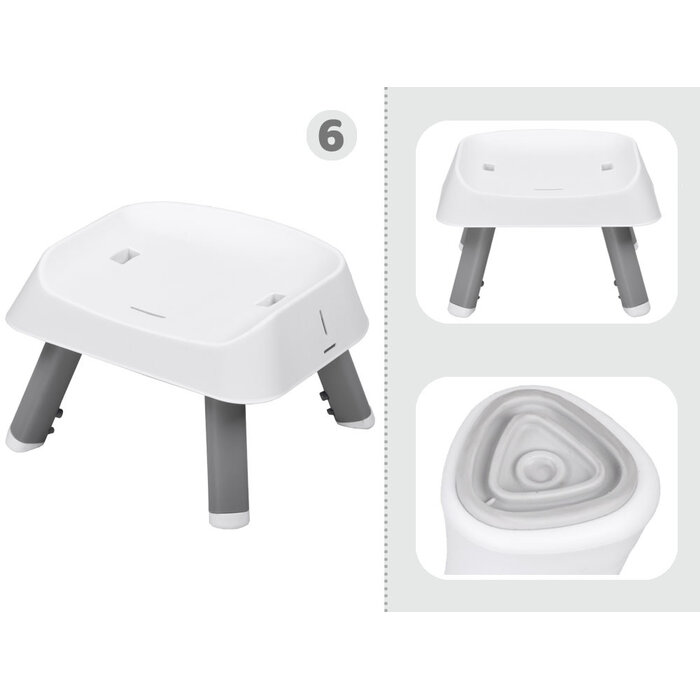 Chaise haute bébé 6-en-1 évolutive - Gris et Blanc - Jusqu'à -51%