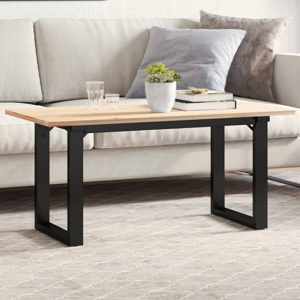 Pieds de table basse en fonte forme O - 90x30x43 cm - Jusqu'à -45%