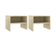 Lot de 2 tables de chevet chêne sonoma - Jusqu'à -40% sur l'outlet