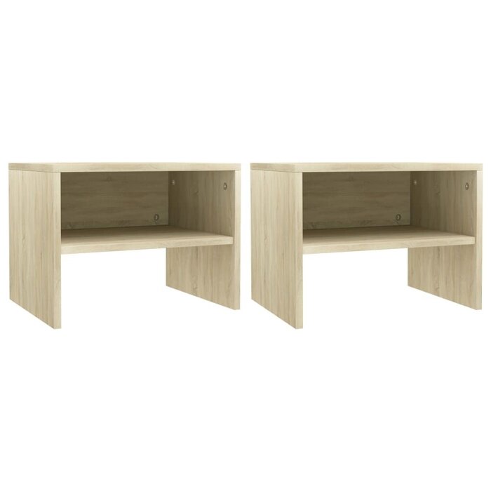 Lot de 2 tables de chevet chêne sonoma - Jusqu'à -40% sur l'outlet