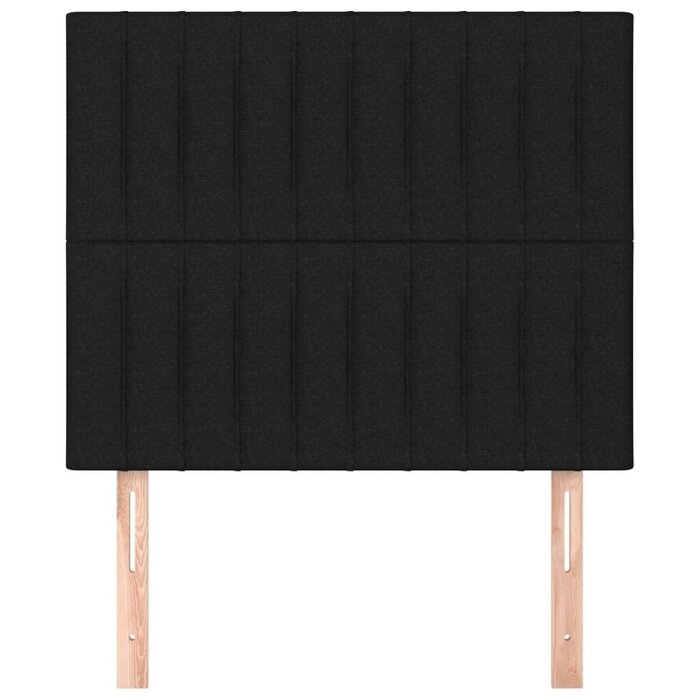 Vidaxl Lot de 2 têtes de lit tissu noir - Jusqu'à -72% de remise
