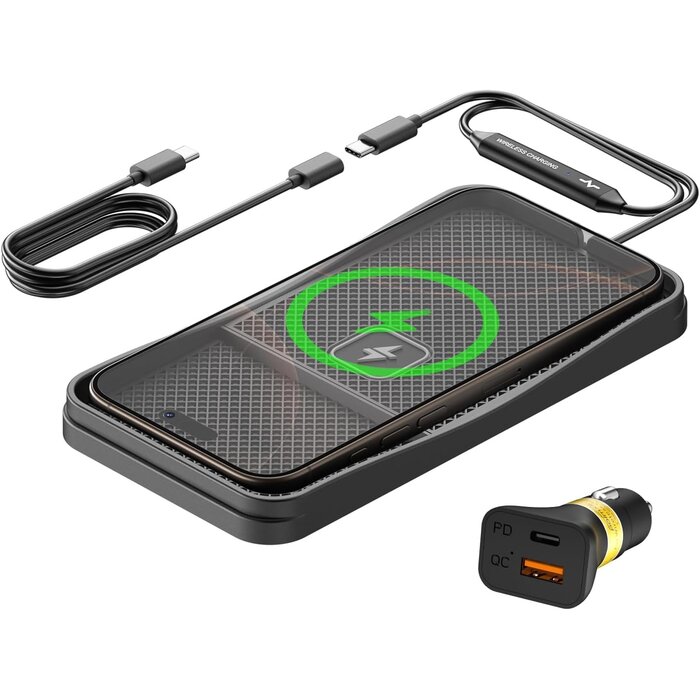 Chargeur voiture sans fil 15W antidérapant - Jusqu'à 42% de remise