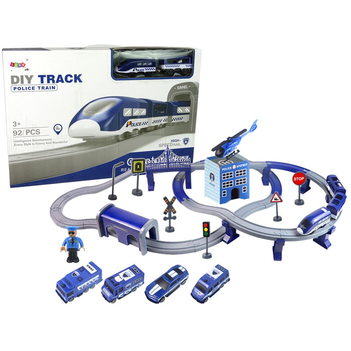 Circuit de train électrique Police 92 pièces - Jusqu'à 39% de remise