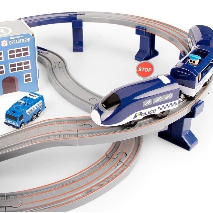 Circuit de train électrique Police 92 pièces - Jusqu'à 39% de remise