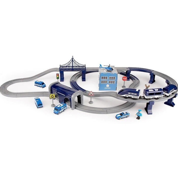 Circuit de train électrique Police 92 pièces - Jusqu'à 39% de remise