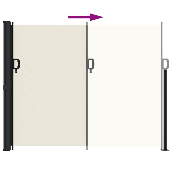 Paravent rétractable 160 x 300 cm - Crème - Jusqu'à -46% sur l'état déballé