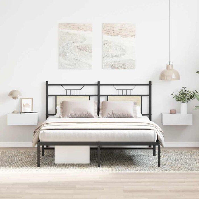 Lot de 2 tables de chevet suspendues - Blanc - Jusqu'à -44%