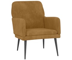 Fauteuil en velours marron - Confort et style - Jusqu'à -46%