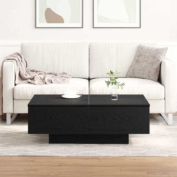 Table basse rectangulaire chêne noir - 90x60 cm - Jusqu'à -40%
