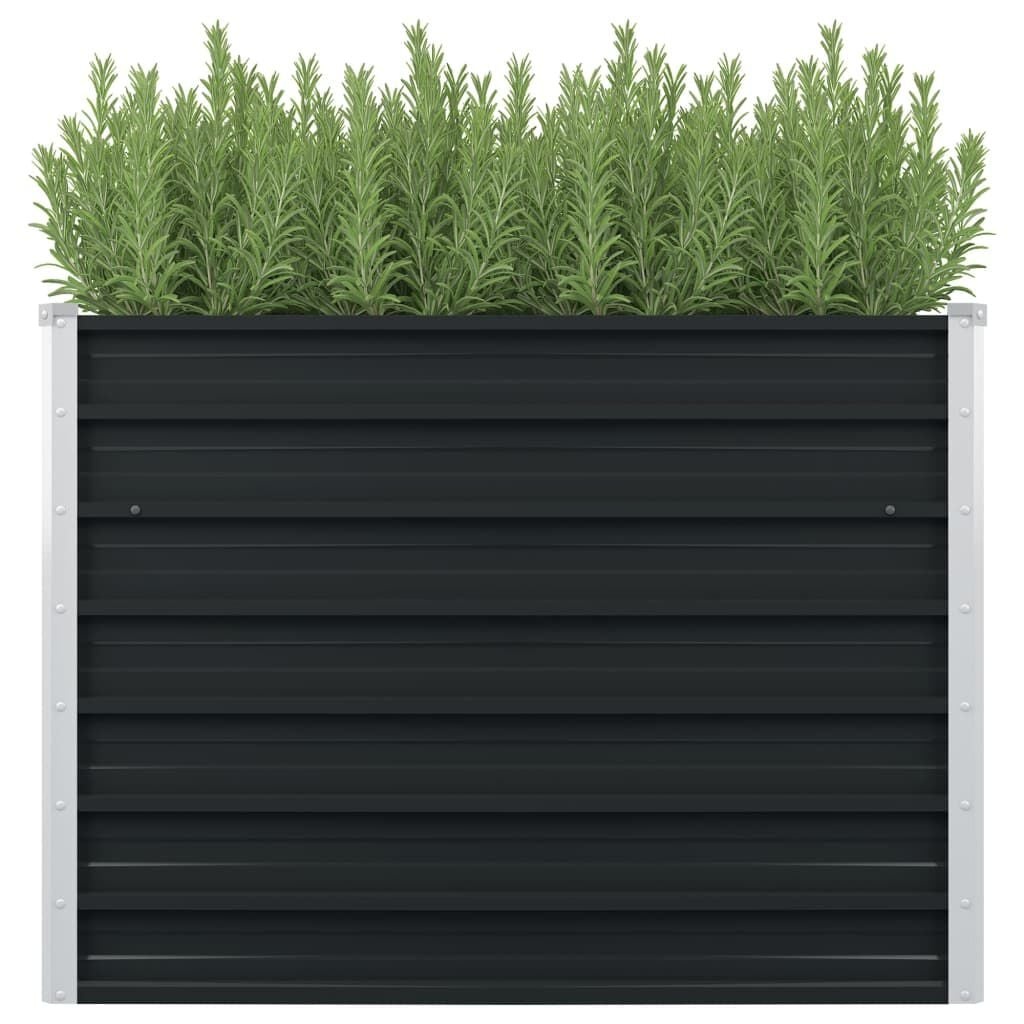 Jardinière surélevée en acier anthracite 100x100x77cm - Jusqu'à -39%