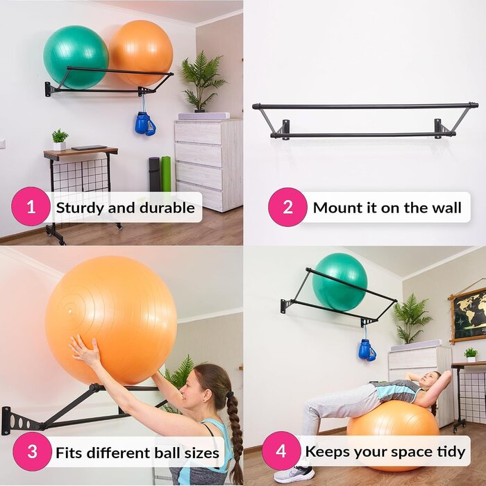 Support mural pour ballons de fitness - Jusqu'à 39% de réduction