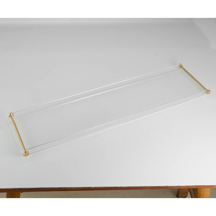 Plateau de baignoire acrylique transparent et doré - Jusqu'à -37%